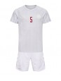 Billige Danmark Joakim Maehle #5 Bortedraktsett Barn VM 2022 Kortermet (+ Korte bukser)